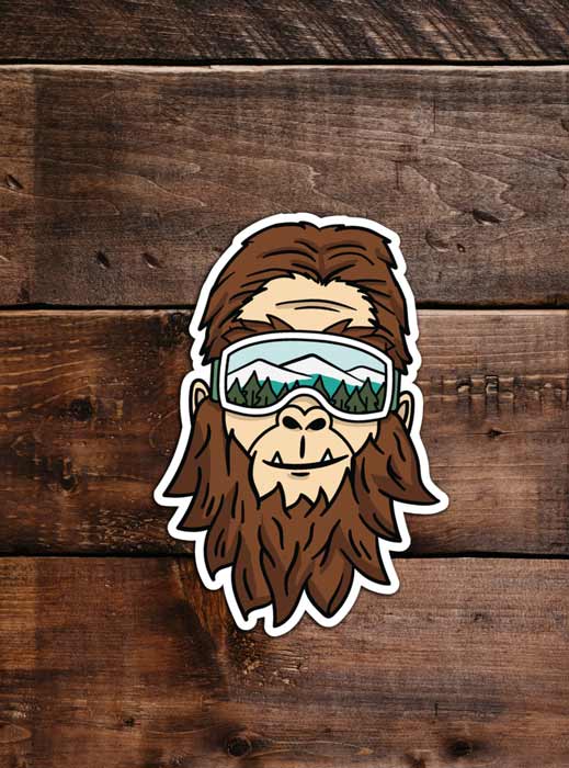 Ski Sasquatch Sticker