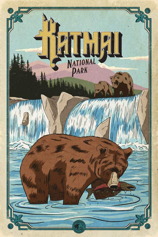 katmai national park poster