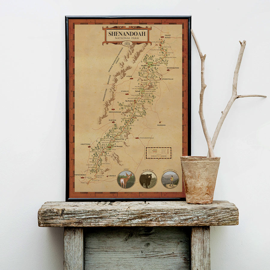 shenandoah national park map