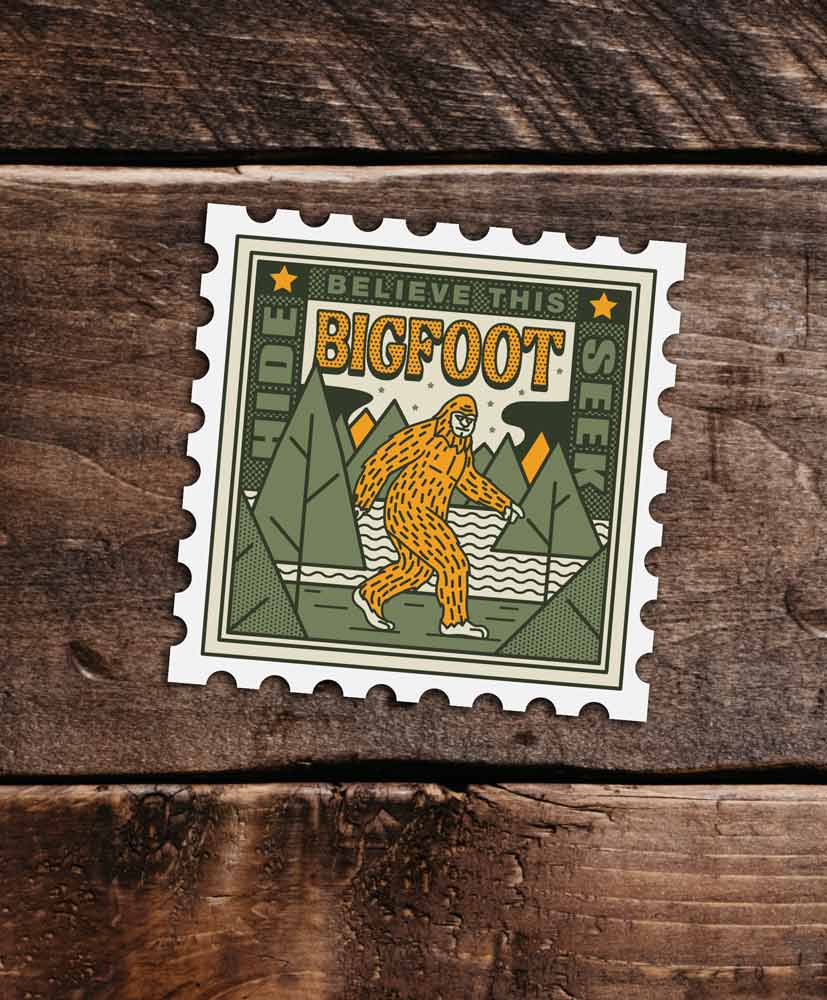 Bigfoot Stamp Sticker