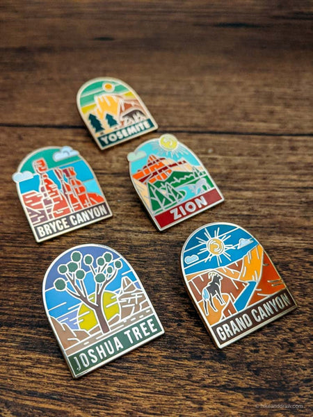 National Park Enamel pin bundle , National park accessories, gift for hikers
