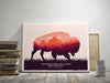 bison canvas print