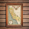 california vintage map